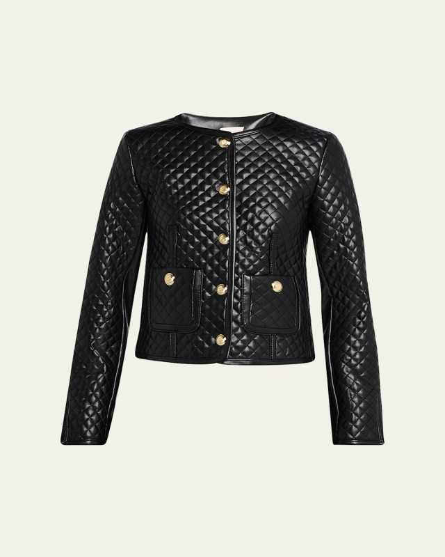 Brooke Quilted Vegan Leather Jacket